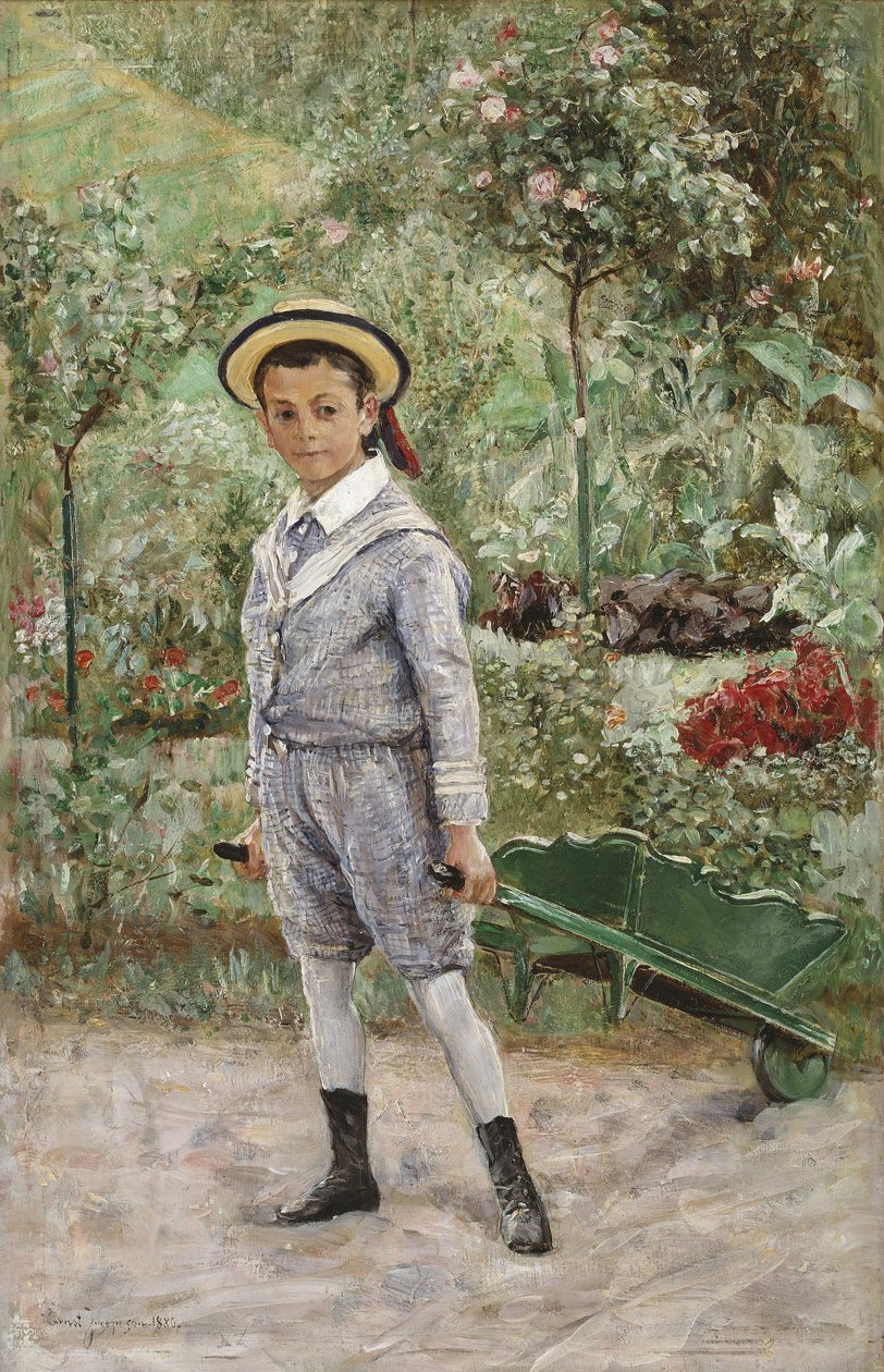 Ragazzo con carriola, 1880 da Ernst Josephson