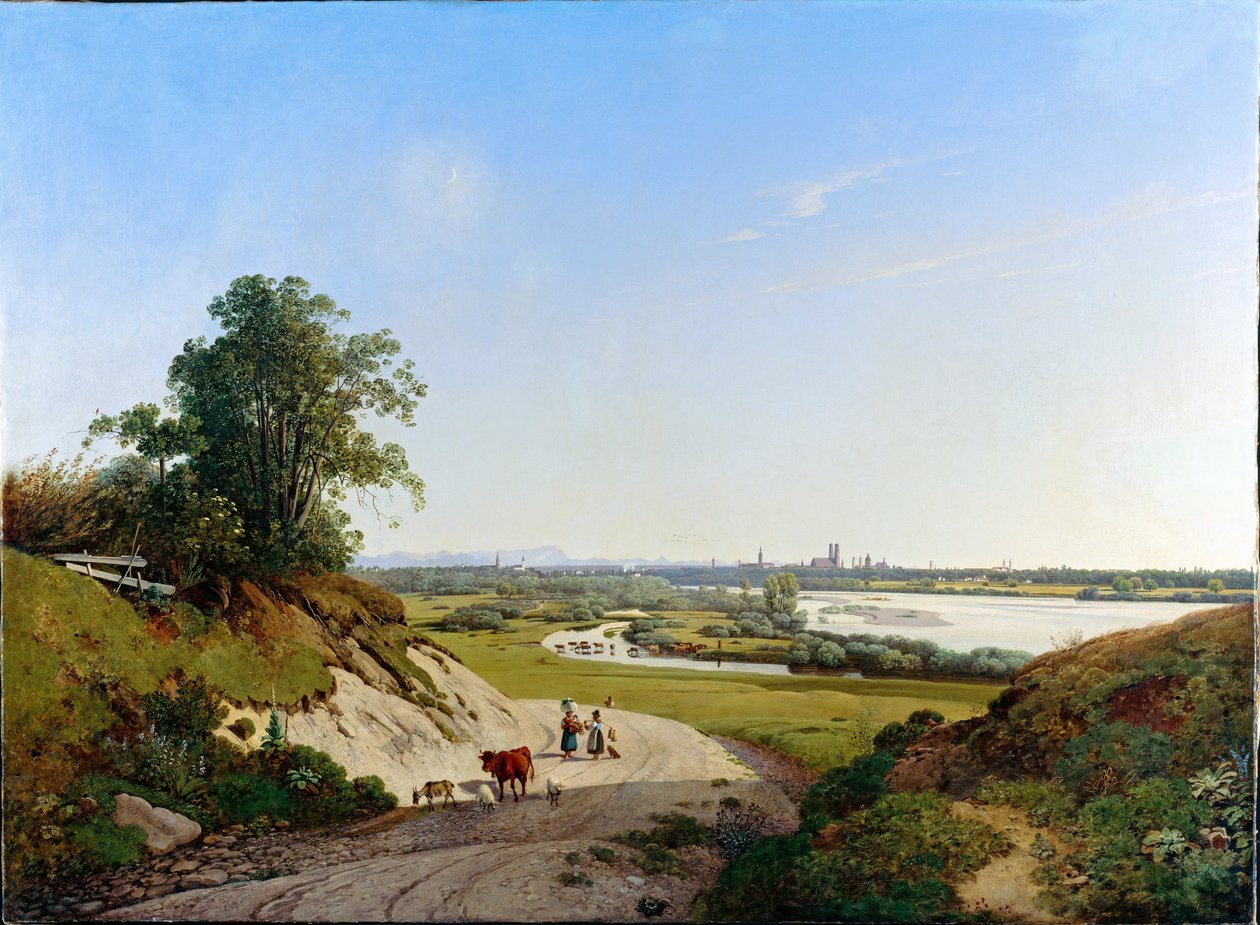 Vista di Monaco da Oberföhring da Ernst Kaiser