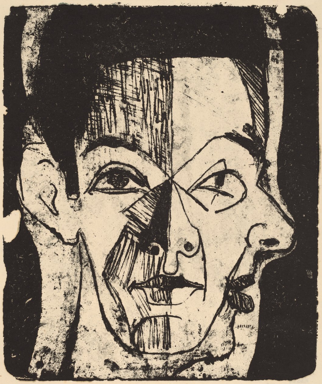 Studio della testa da Ernst Ludwig Kirchner