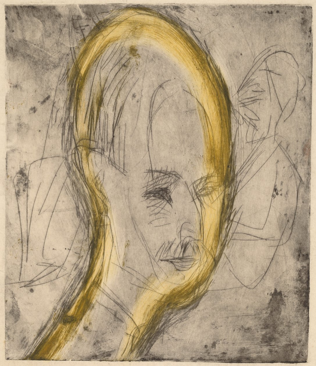 Testa del Dr. Bauer, 1921 da Ernst Ludwig Kirchner