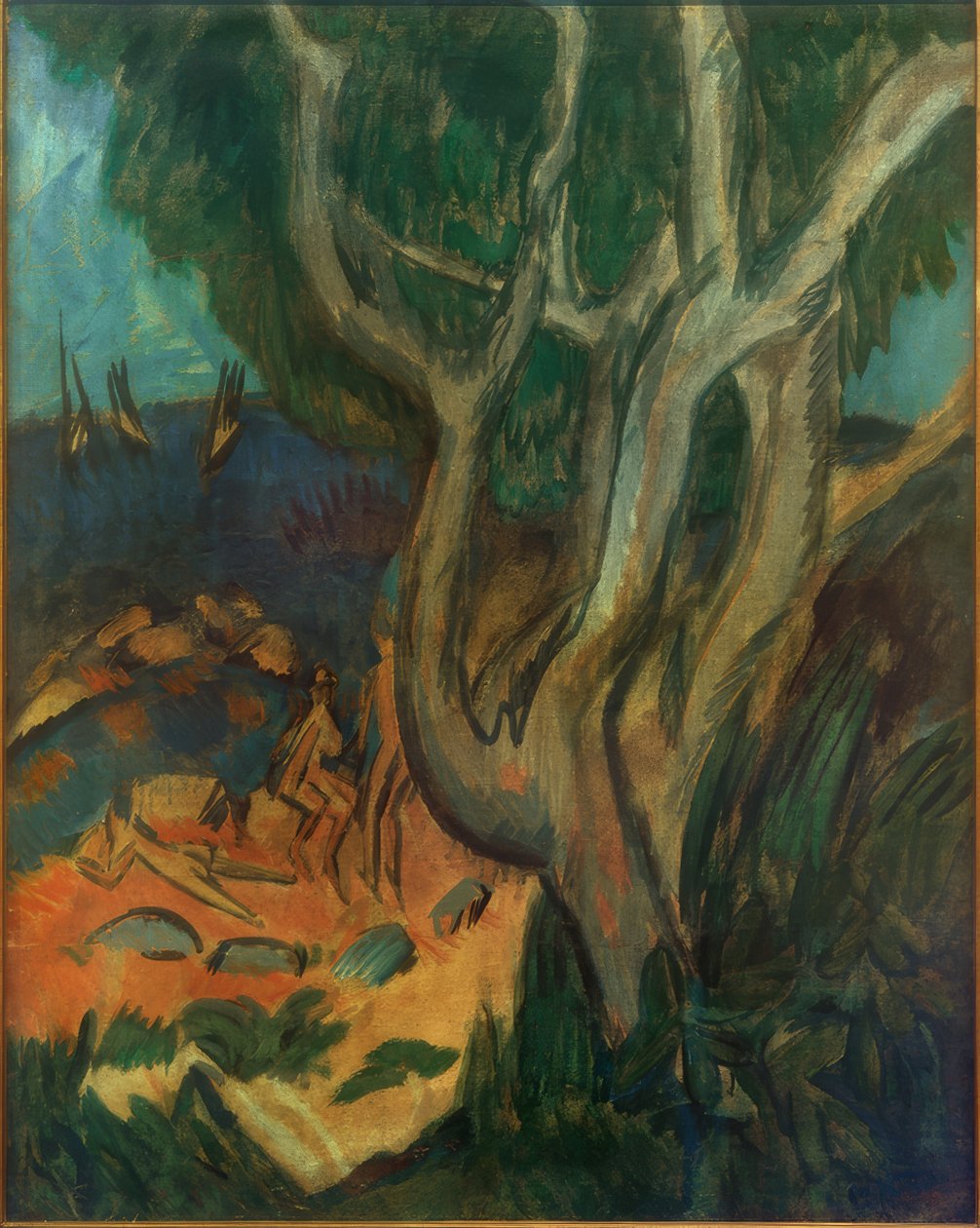 Bagnanti sulla spiaggia di Fehmarn da Ernst Ludwig Kirchner