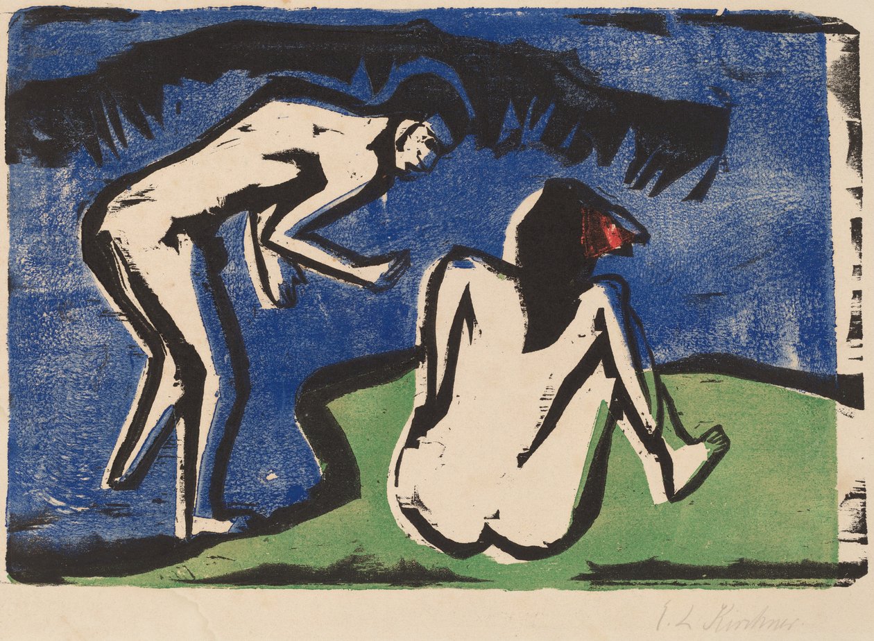 Coppia che fa il bagno da Ernst Ludwig Kirchner