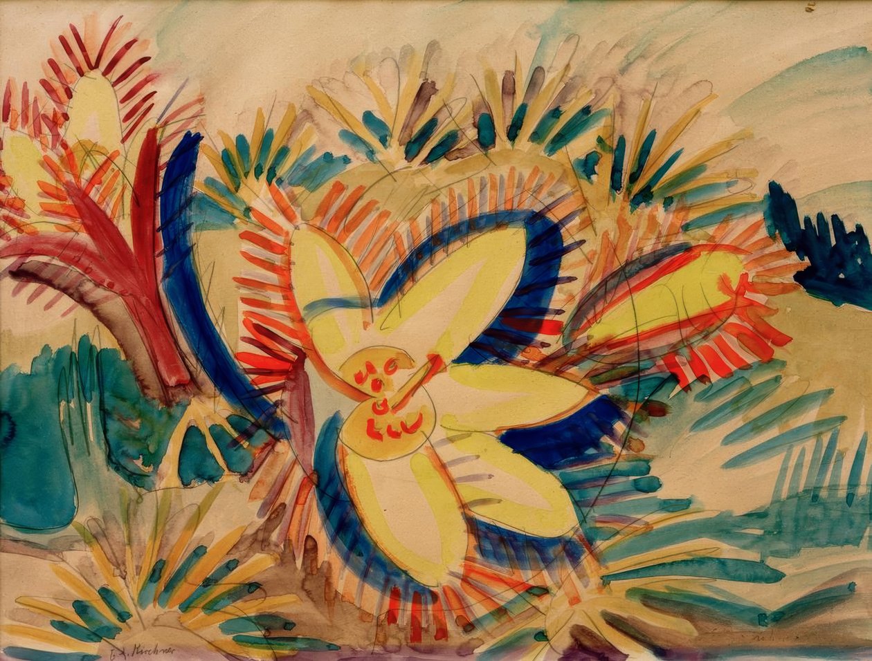 Anemone di montagna da Ernst Ludwig Kirchner