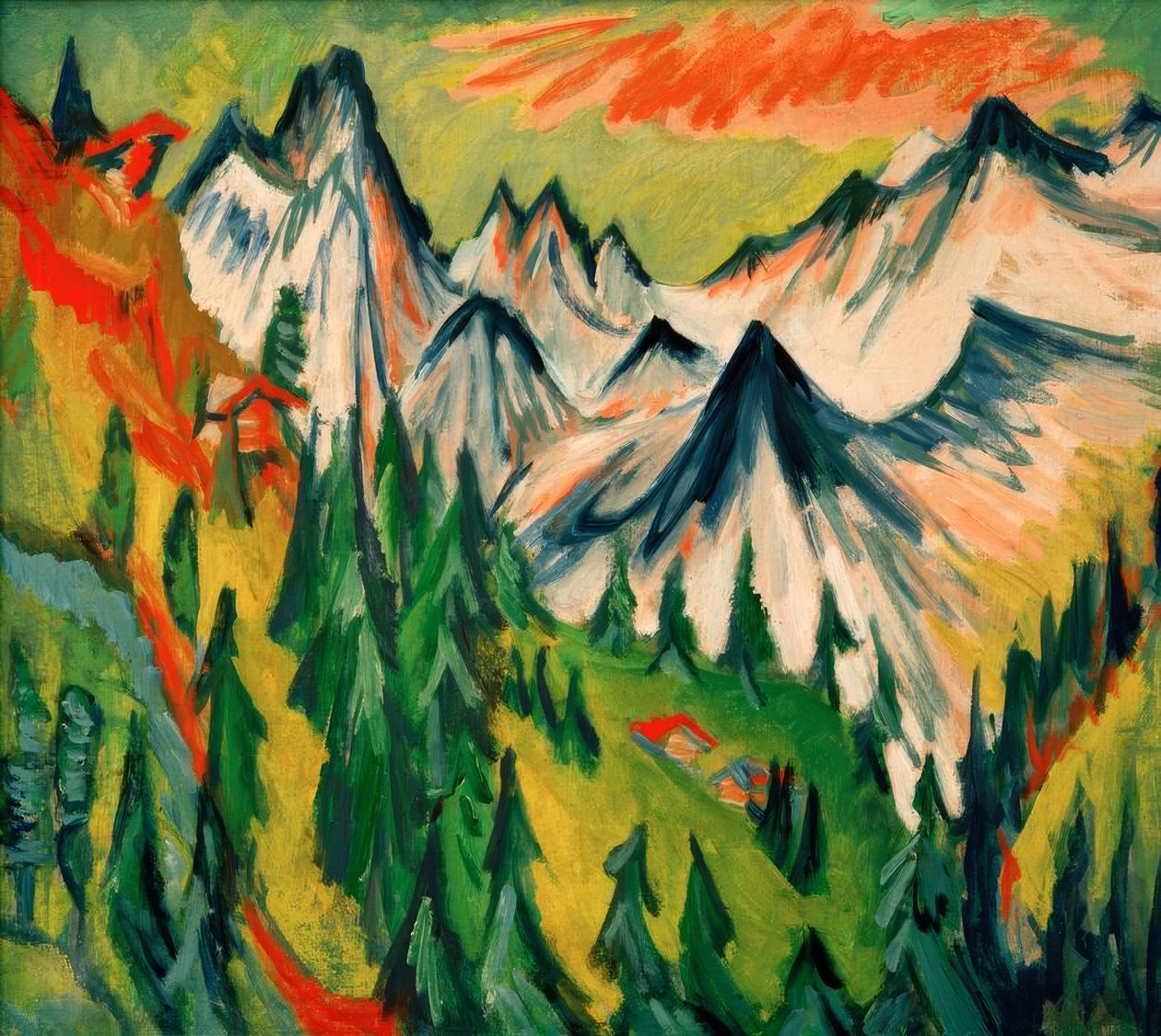 Cima della montagna da Ernst Ludwig Kirchner