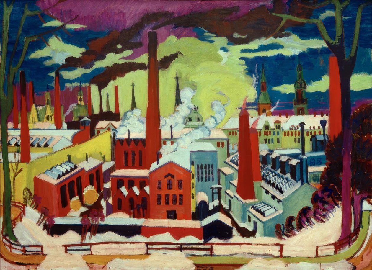 Fabbriche di Chemnitz da Ernst Ludwig Kirchner
