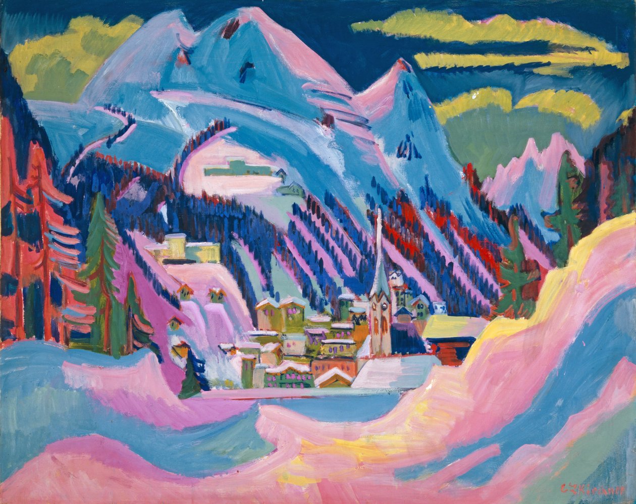 Davos in inverno, 1923 da Ernst Ludwig Kirchner