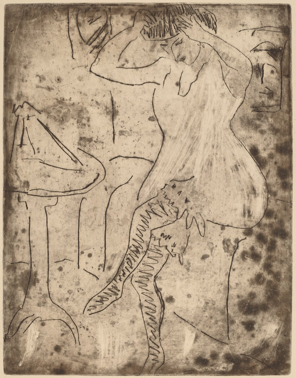 Dodo che si sistema i capelli da Ernst Ludwig Kirchner