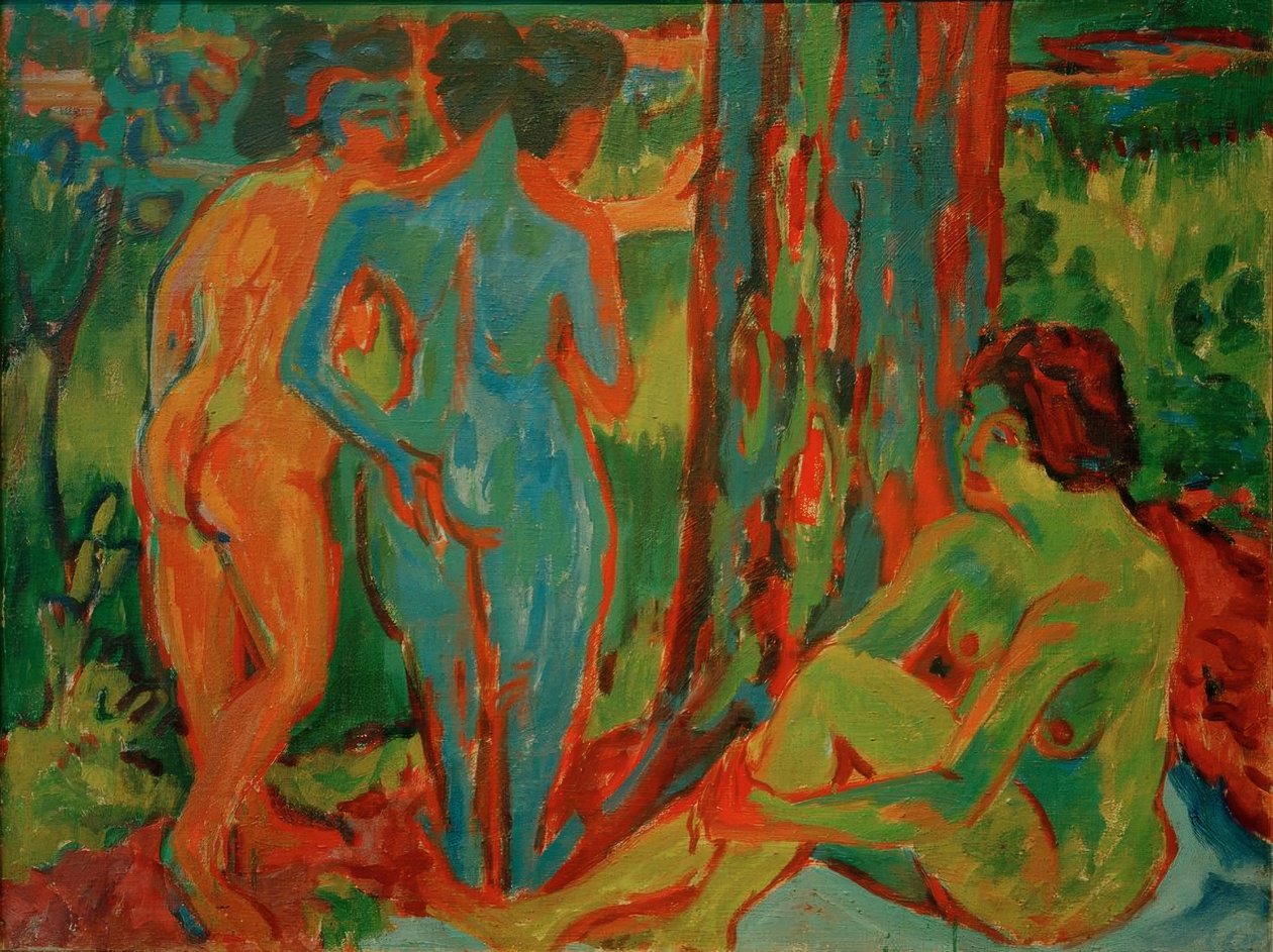 Tre nudi nel bosco da Ernst Ludwig Kirchner