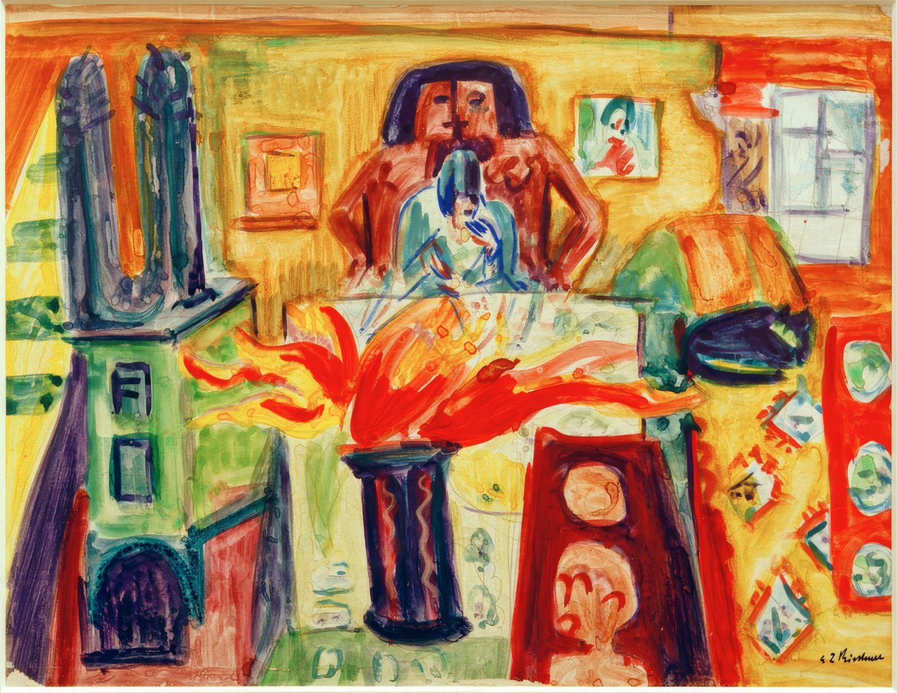 E. L. Kirchner, Interno con tulipani da Ernst Ludwig Kirchner