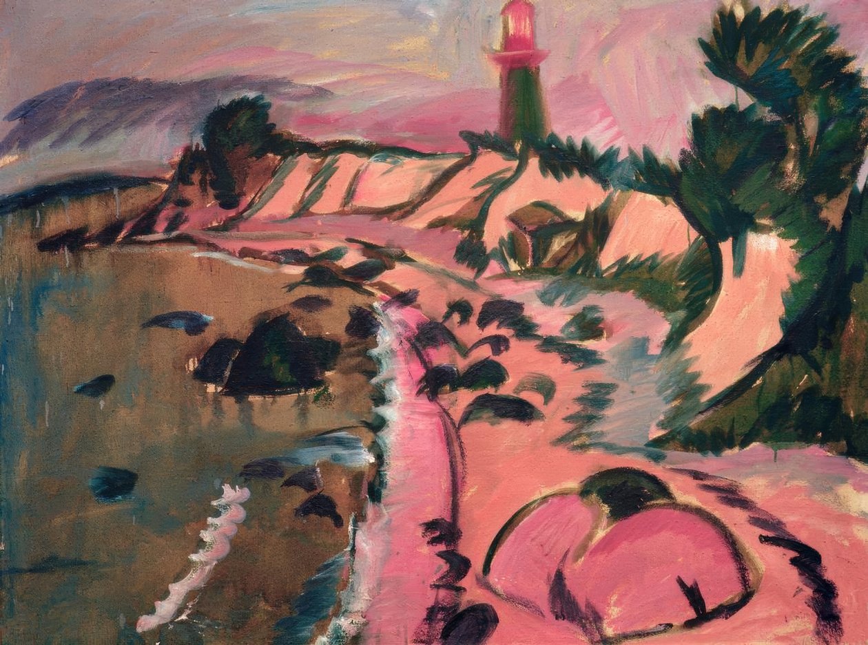 Costa di Fehmarn con faro da Ernst Ludwig Kirchner
