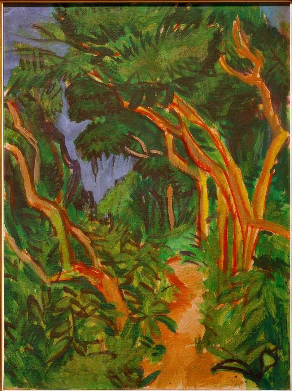 Paesaggio di Fehmarn, sentiero nel bosco da Ernst Ludwig Kirchner