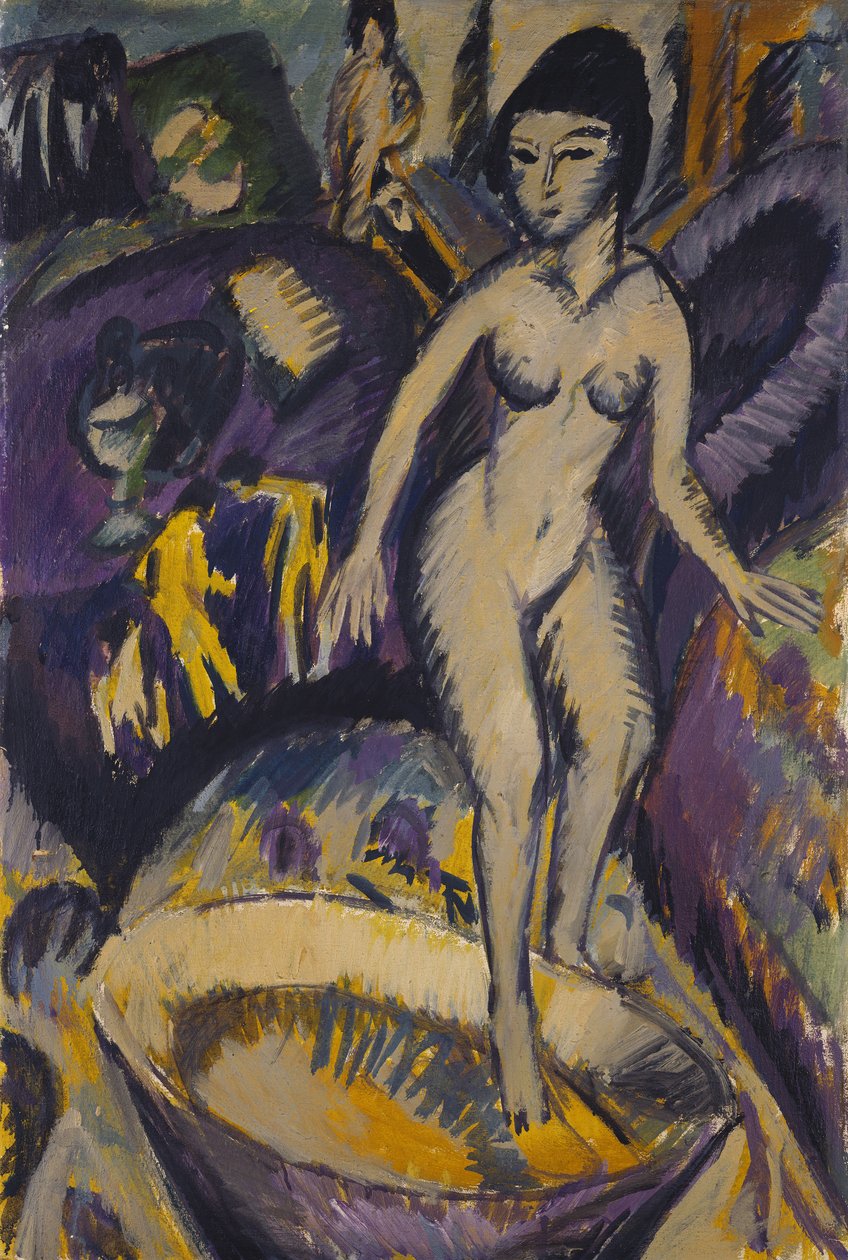 Nudo femminile con vasca calda, 1912 da Ernst Ludwig Kirchner