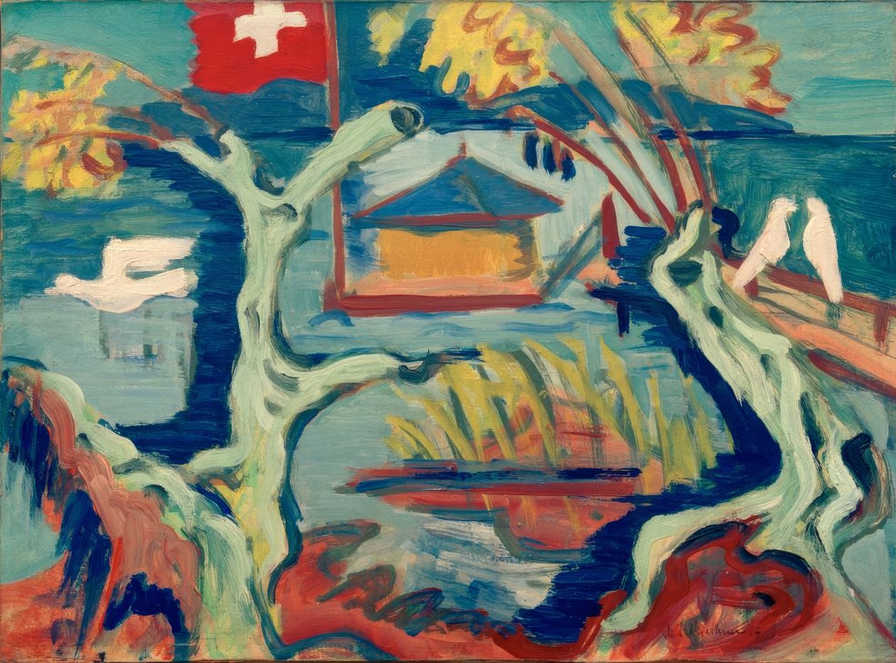 Capanna di pescatori sul Lago di Costanza da Ernst Ludwig Kirchner