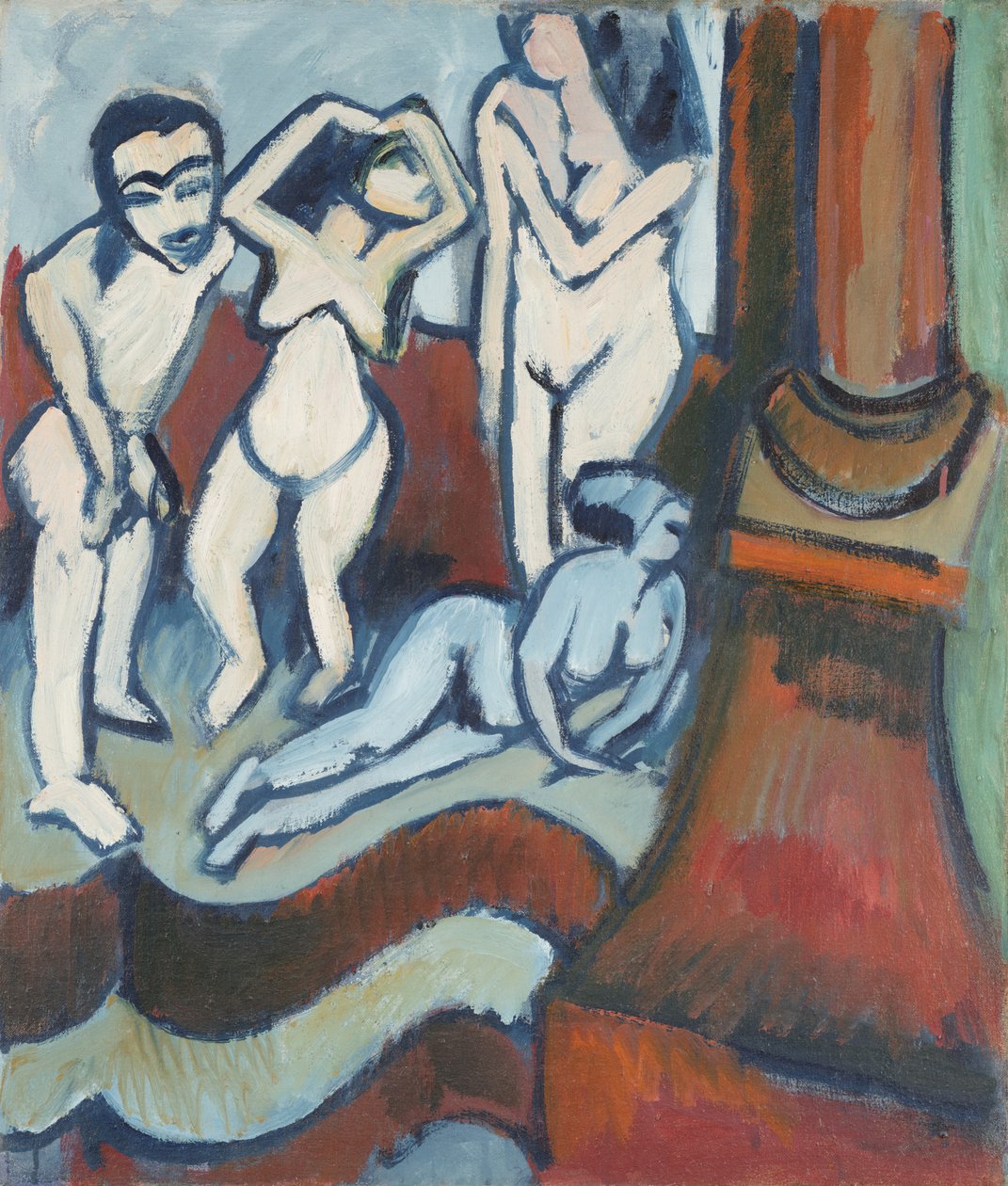 Quattro sculture in legno (recto) da Ernst Ludwig Kirchner