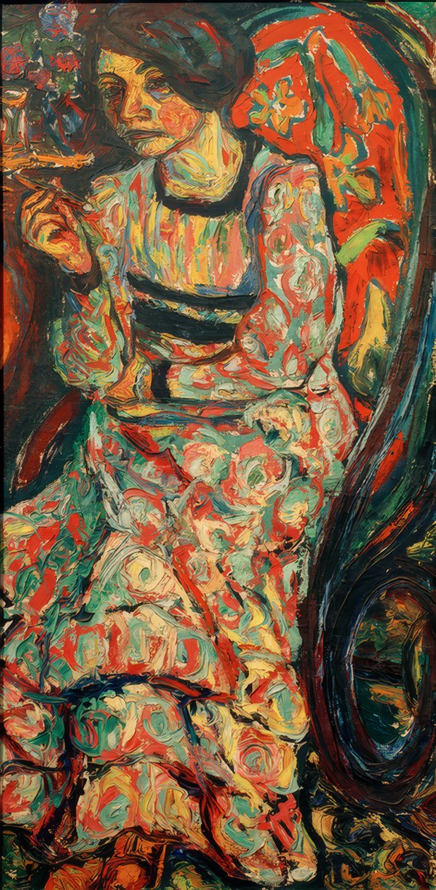 Donna sulla sedia a dondolo (Emmi Frisch) da Ernst Ludwig Kirchner