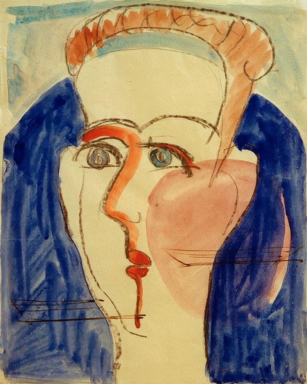 Testa di donna da Ernst Ludwig Kirchner