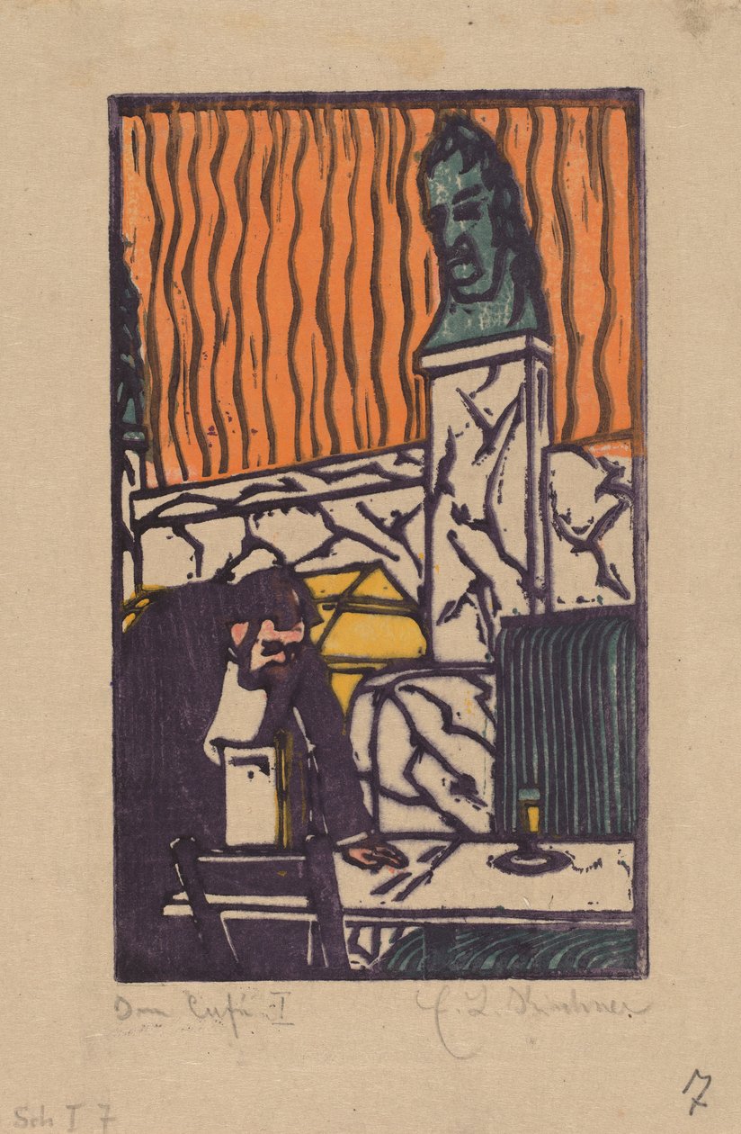 Capo Cameriere in un caffè, 1904 da Ernst Ludwig Kirchner