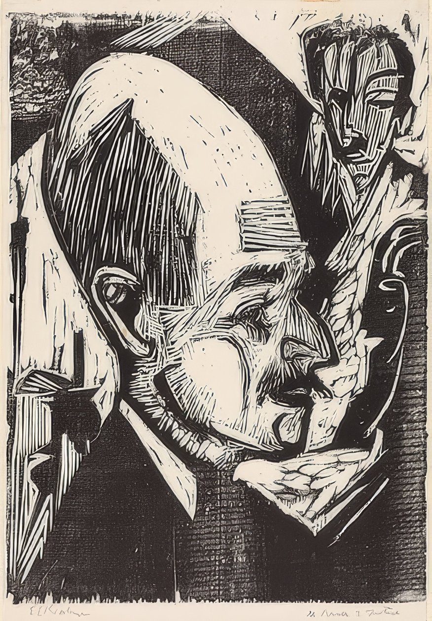 Testa del Dr. Bauer da Ernst Ludwig Kirchner