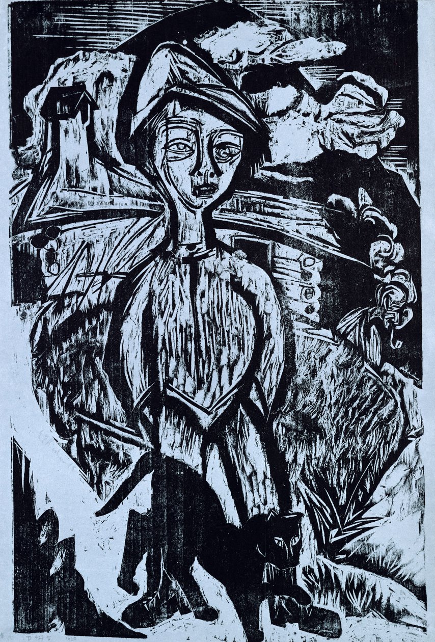 Ragazzo di montagna nella tempesta, 1921 da Ernst Ludwig Kirchner