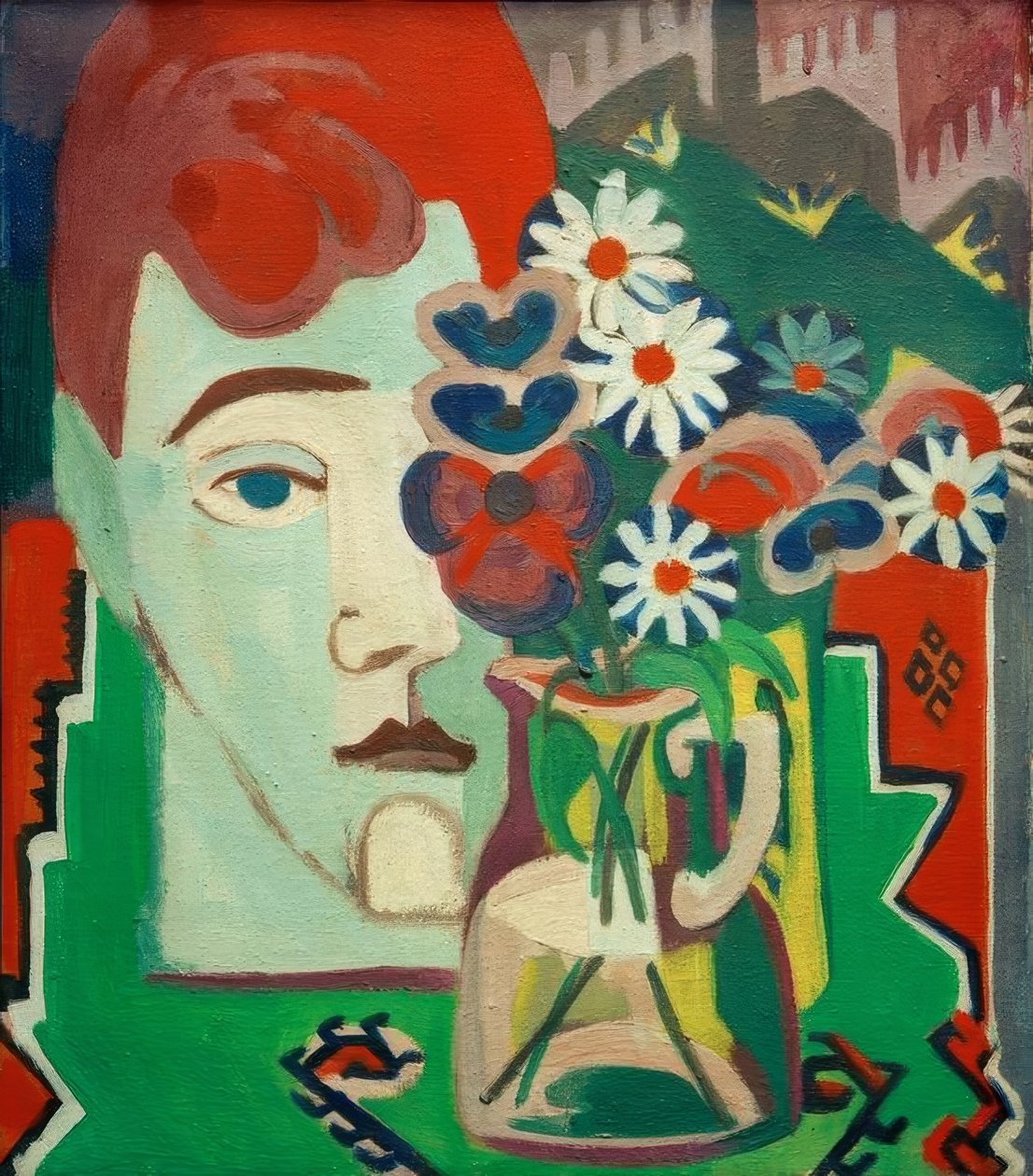 Testa di mulino con fiori da Ernst Ludwig Kirchner
