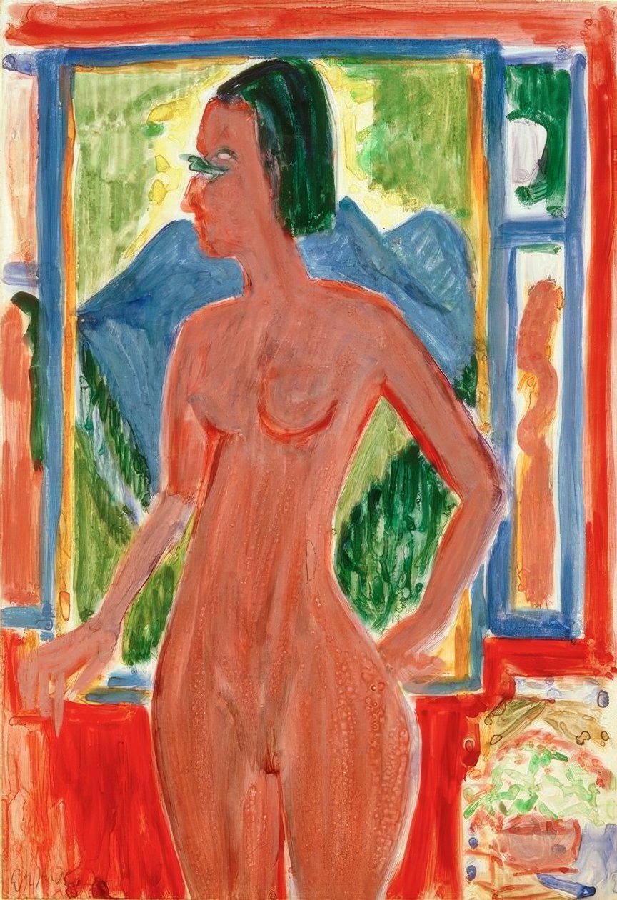 Donna nuda alla finestra da Ernst Ludwig Kirchner