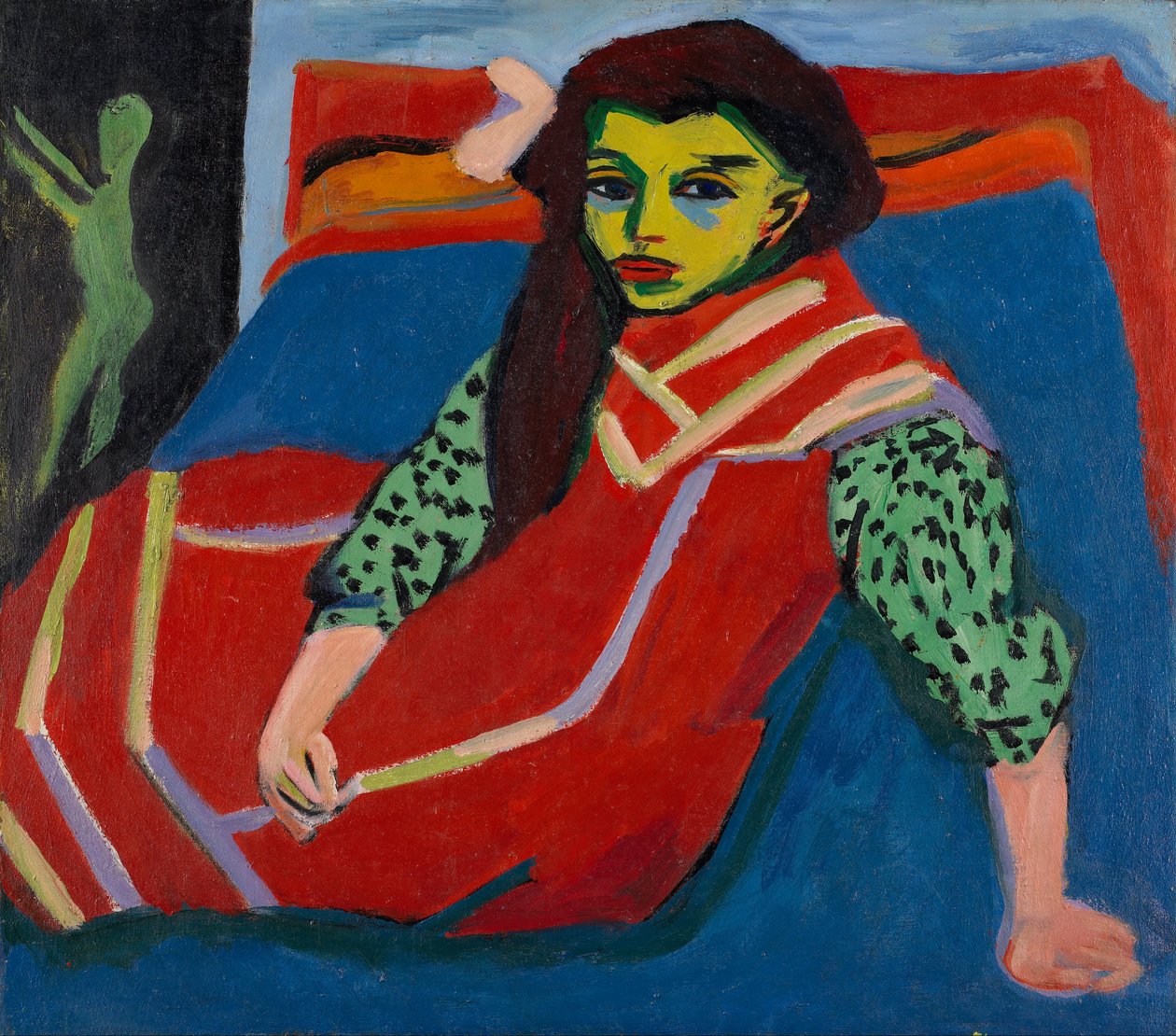 Ragazza seduta (Fränzi Fehrmann) da Ernst Ludwig Kirchner
