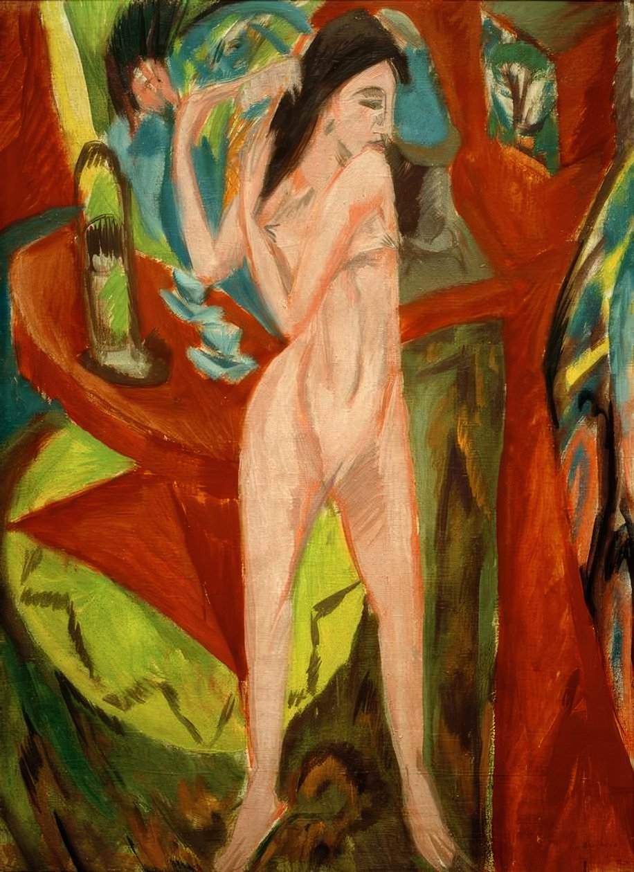 Nudo che si pettina da Ernst Ludwig Kirchner