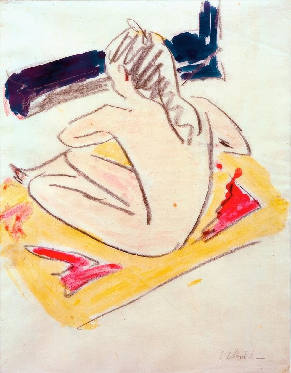 Fränzi seduta da Ernst Ludwig Kirchner