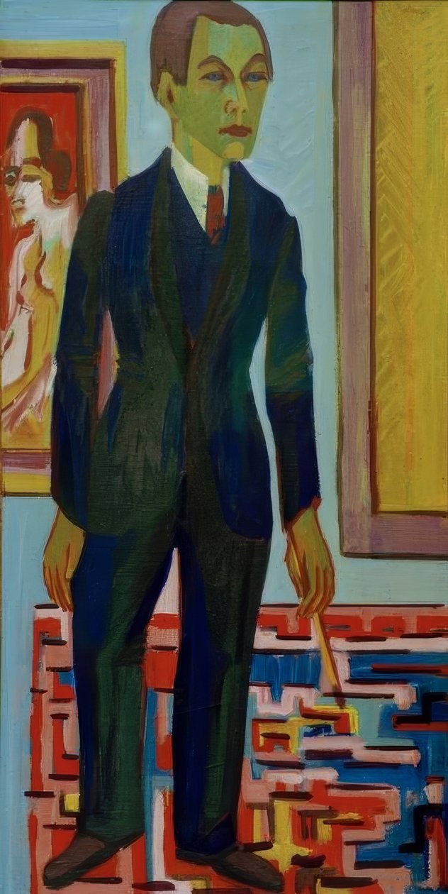 Pittore in piedi. Autoritratto da Ernst Ludwig Kirchner