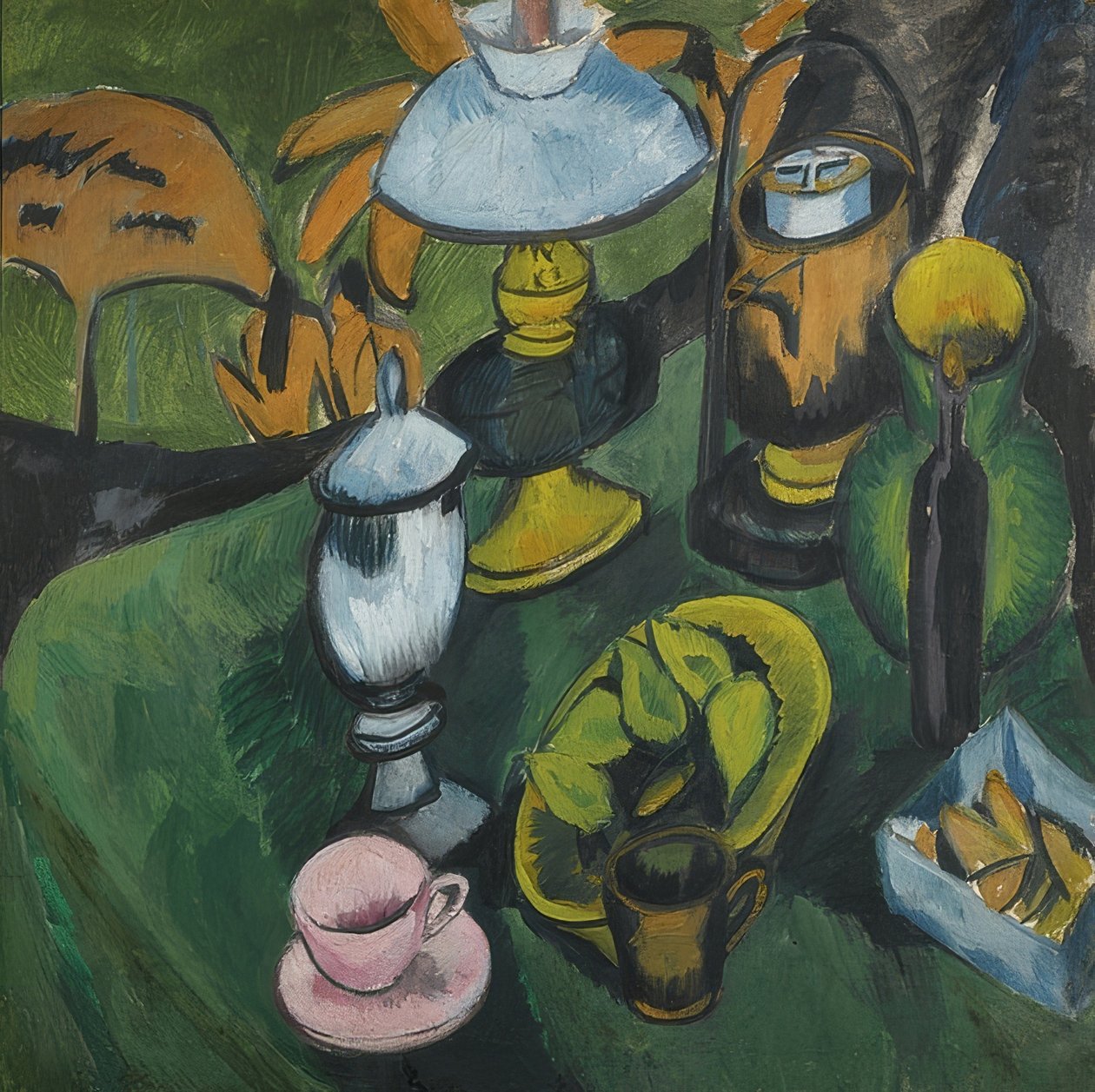 Natura morta con lampada da Ernst Ludwig Kirchner
