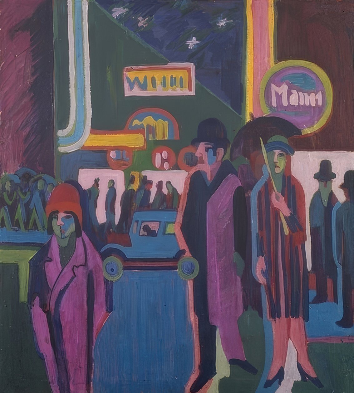 Scena di strada di notte da Ernst Ludwig Kirchner