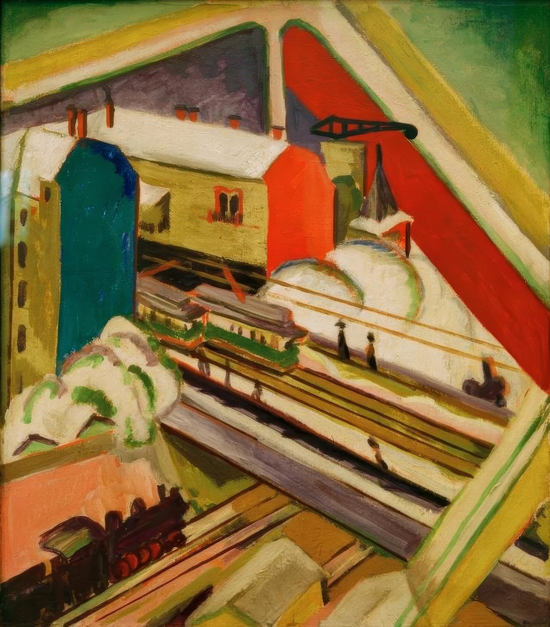 Ferrovia di Wannsee vista dalla finestra dello studio da Ernst Ludwig Kirchner