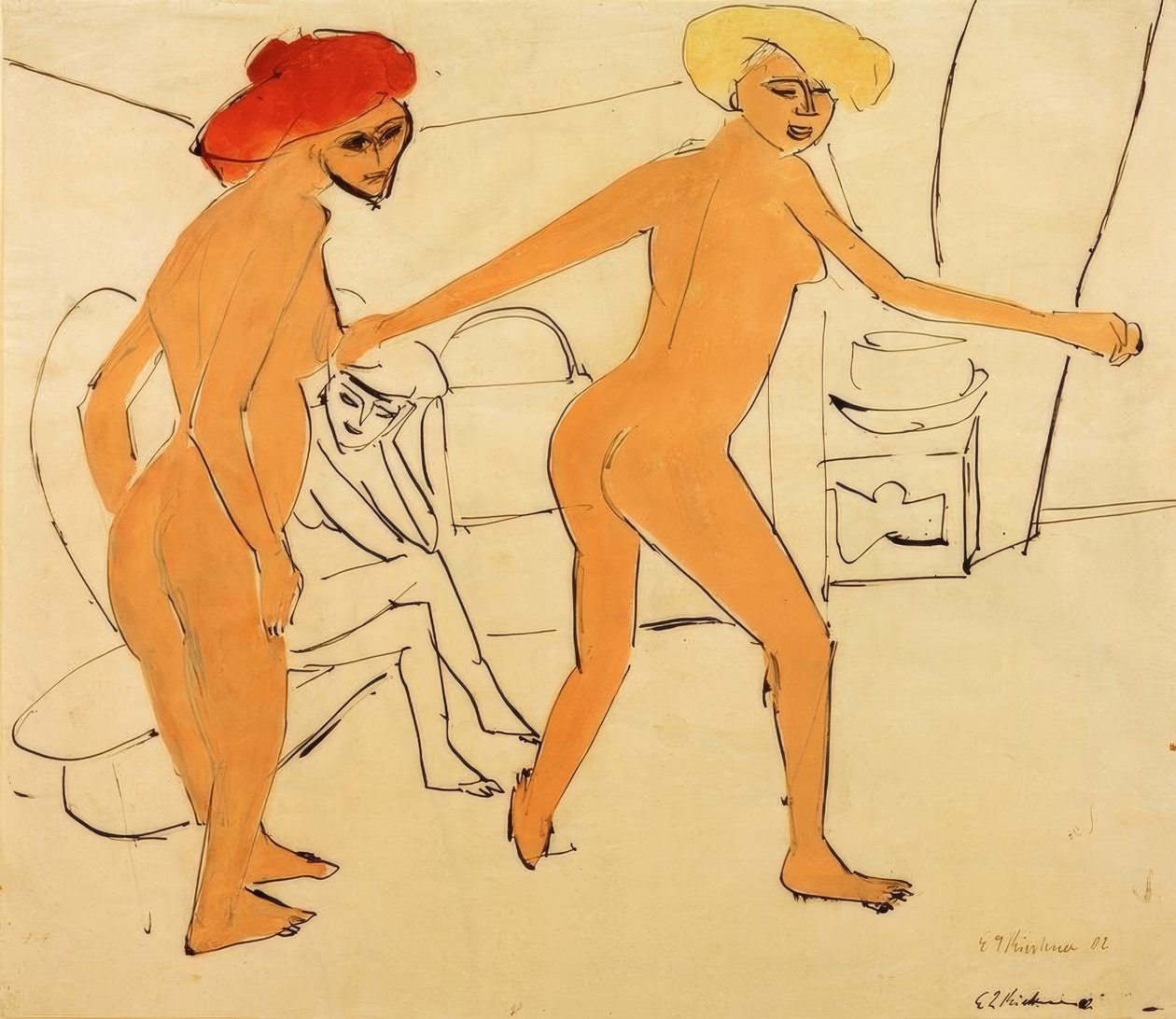Due nudi danzanti da Ernst Ludwig Kirchner