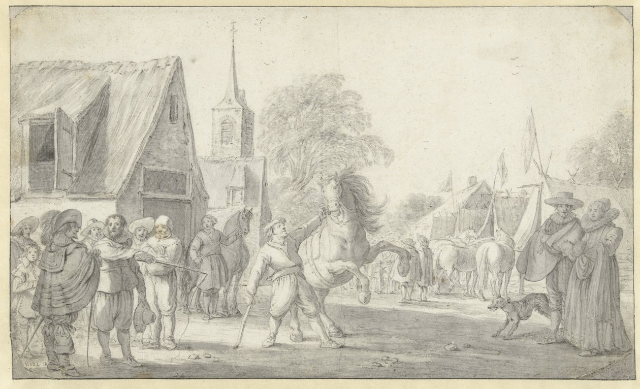 Mercato dei cavalli da Esaias van de Velde