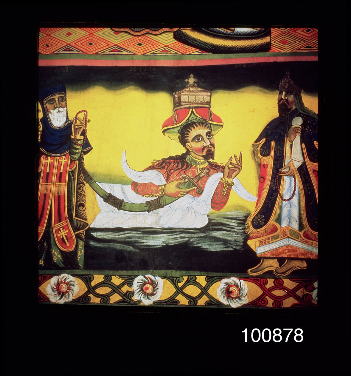 Dettaglio di un affresco etiope in una chiesa copta, c.5°-7° secolo da Ethiopian