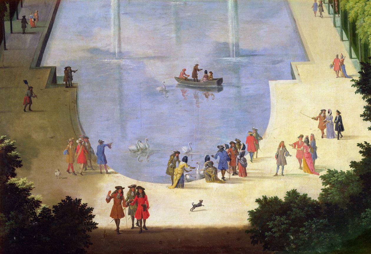 (dettaglio) Figure vicino allo stagno in Le Bassin du Miroir d