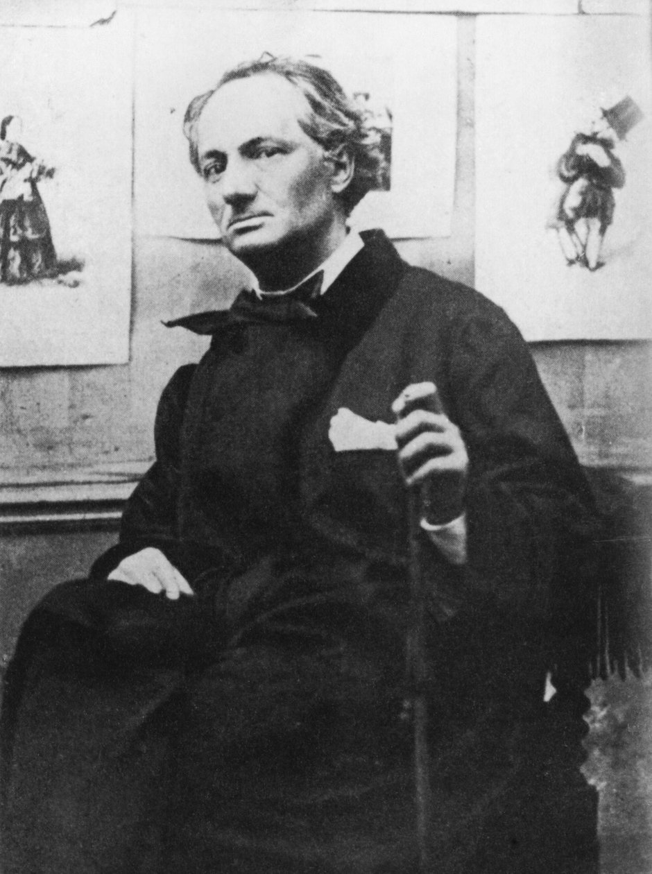 Charles Baudelaire (1821-67) con incisioni, c.1863 da Etienne Carjat