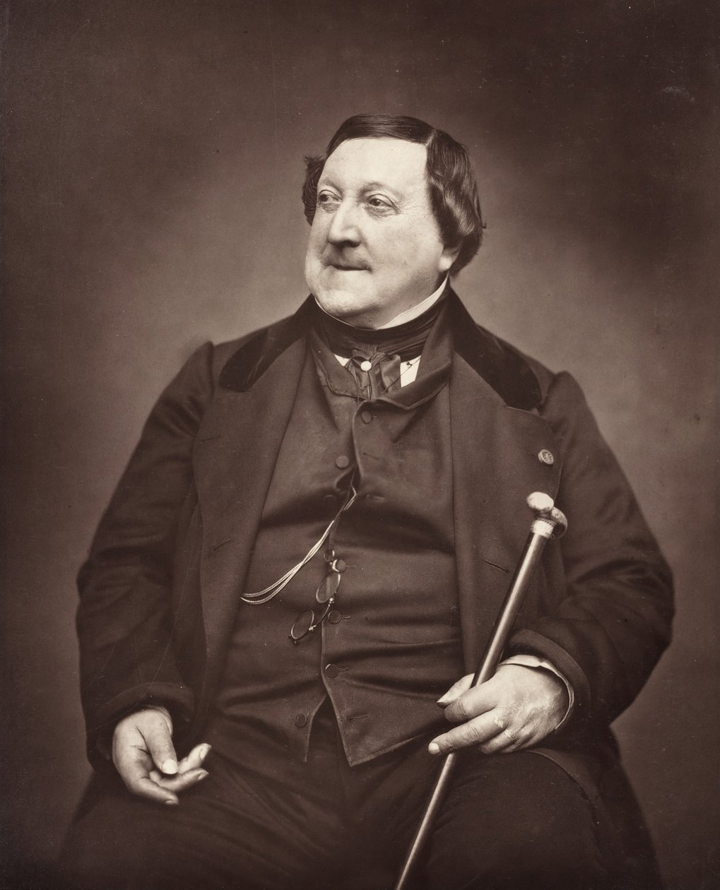 Gioachino Antonio Rossini, compositore italiano da Etienne Carjat