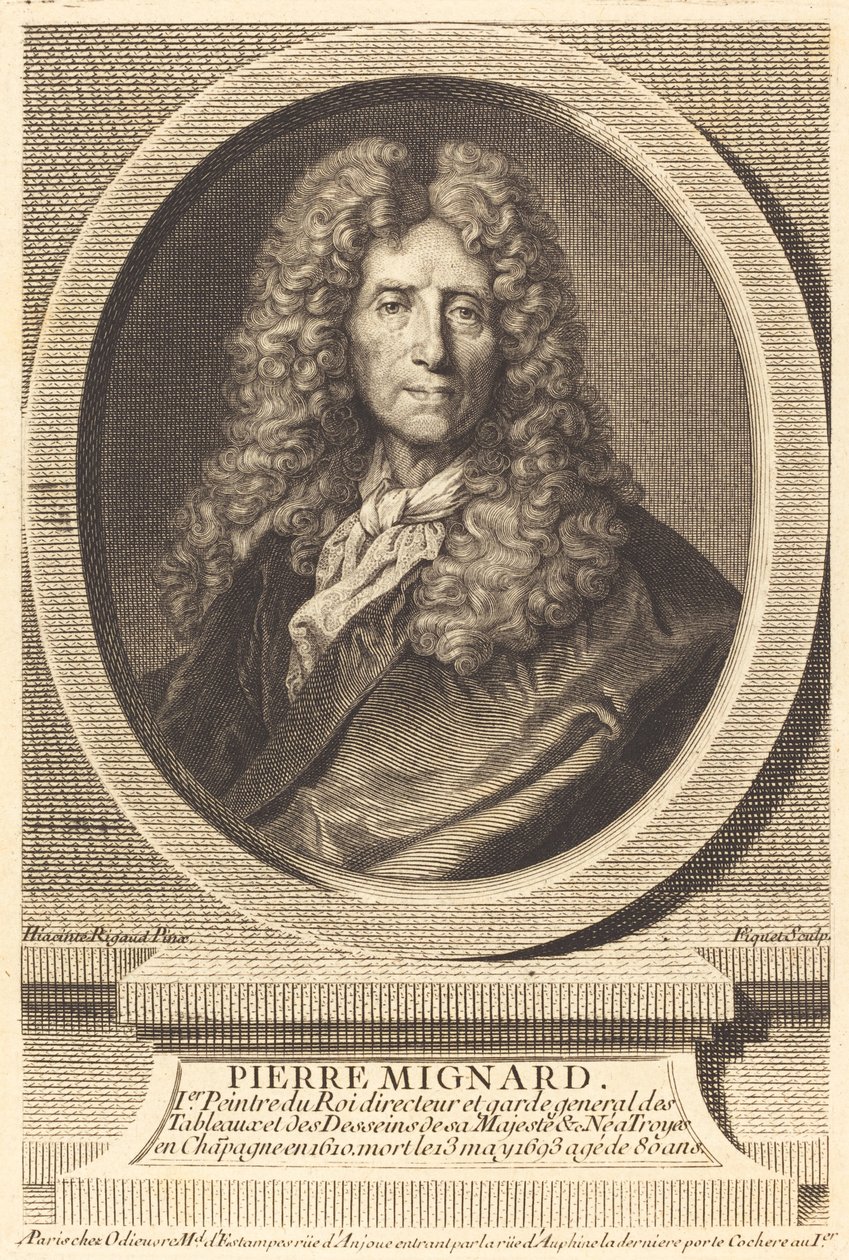 Pierre Mignard da Étienne Ficquet after Hyacinthe Rigaud