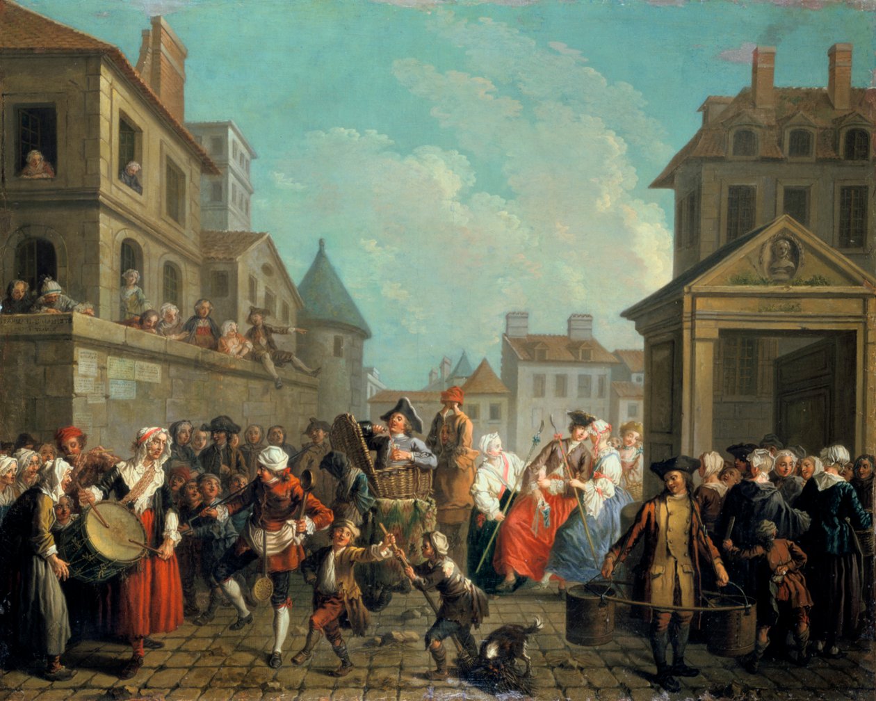 Carnevale nelle strade di Parigi, 1757 da Étienne Jeaurat