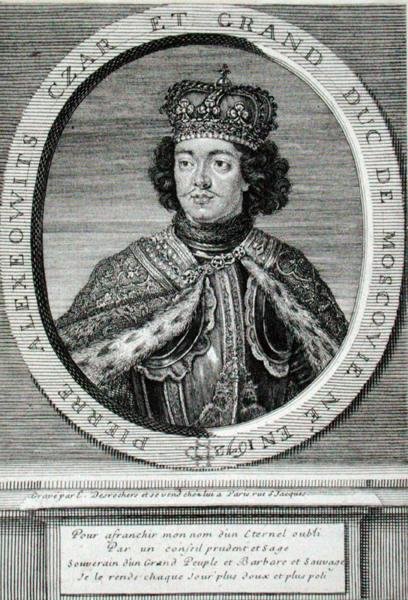 Pietro I (1672-1725) da Etienne Jehandier Desrochers