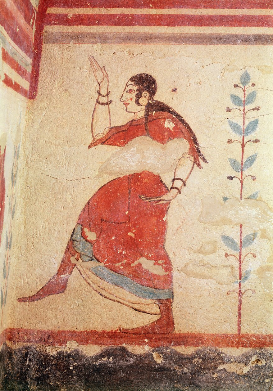 Tomba degli acrobati, dettaglio di un danzatore da Etruscan