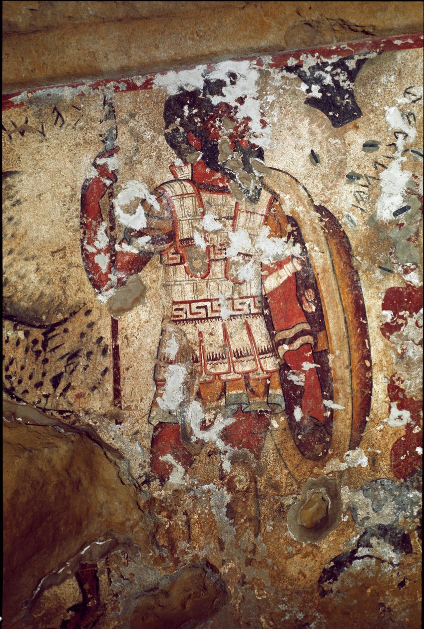 Un guerriero (Affresco, IV secolo a.C.) da Etruscan