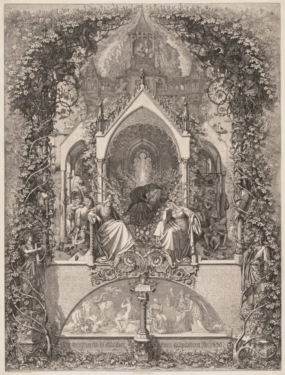 La rosa spinosa (Dornröschen) da Eugen Napoleon Neureuther