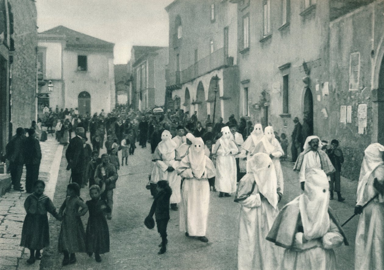 Processione funebre, Taormina, Sicilia, Italia, 1927 da Eugen Poppel