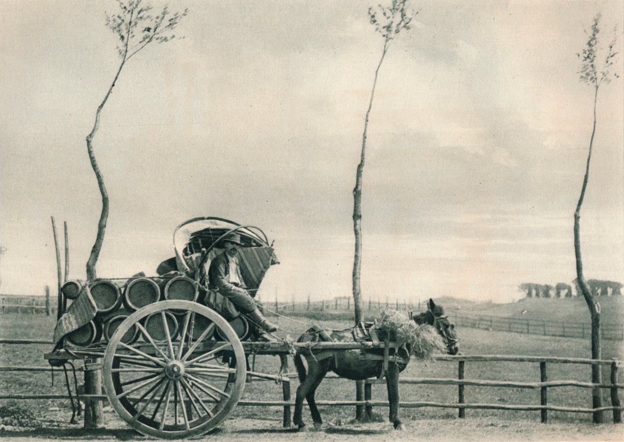 Portatore di vino nella Campagna, Roma, Italia, 1927 da Eugen Poppel