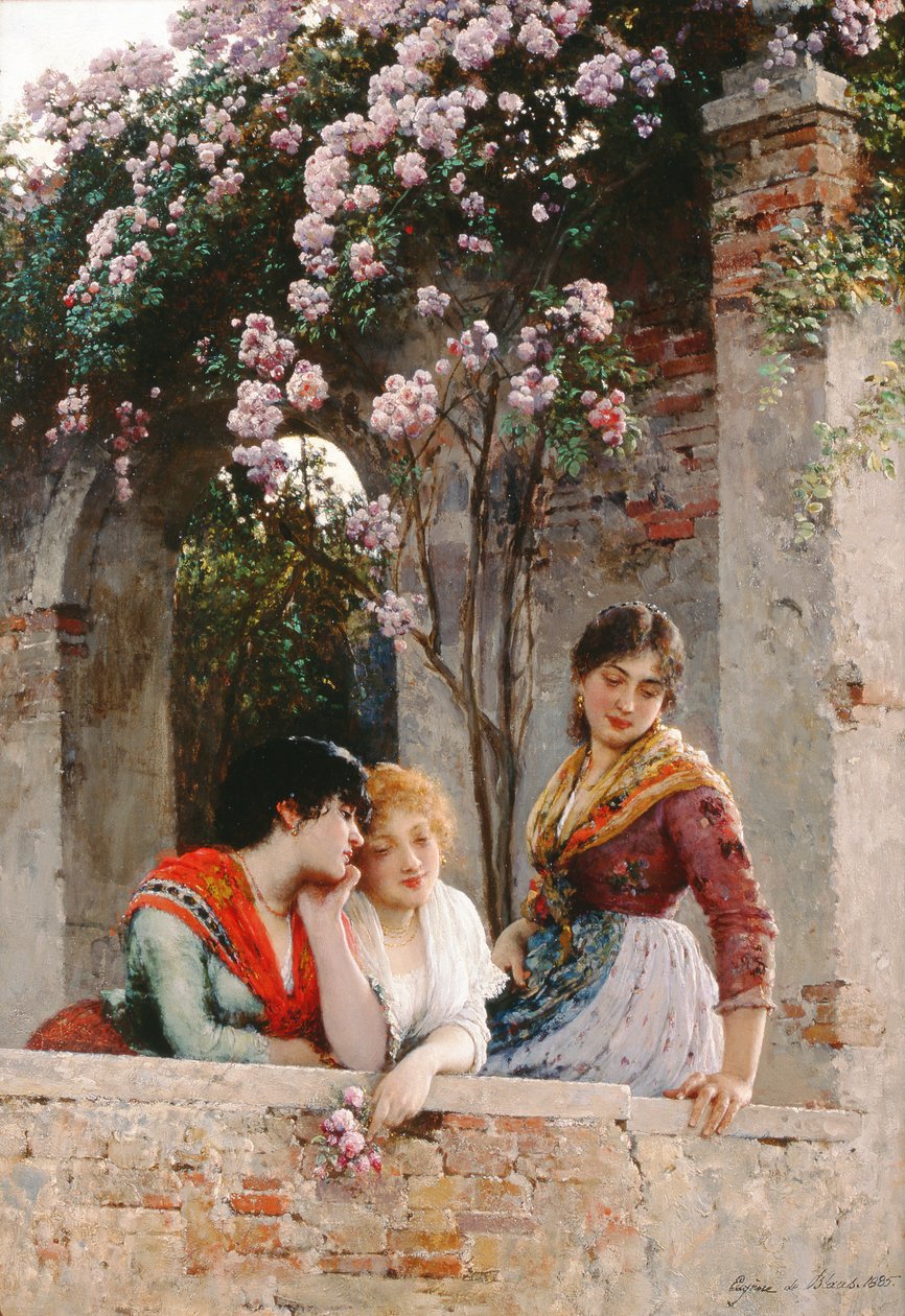 Sulla terrazza da Eugen von Blaas