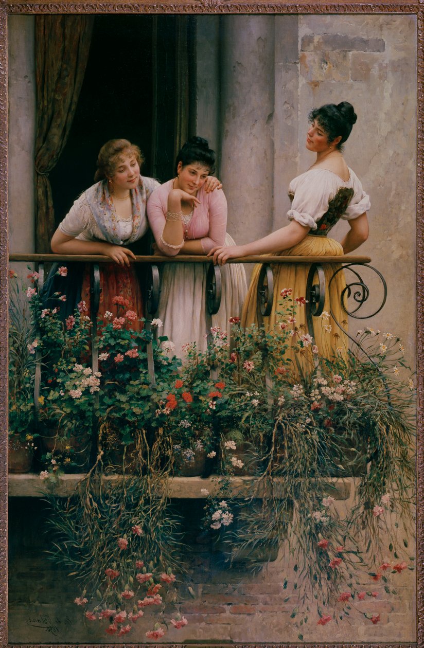 Il balcone da Eugen von Blaas