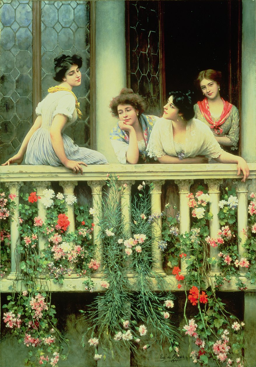 Il balcone da Eugen von Blaas