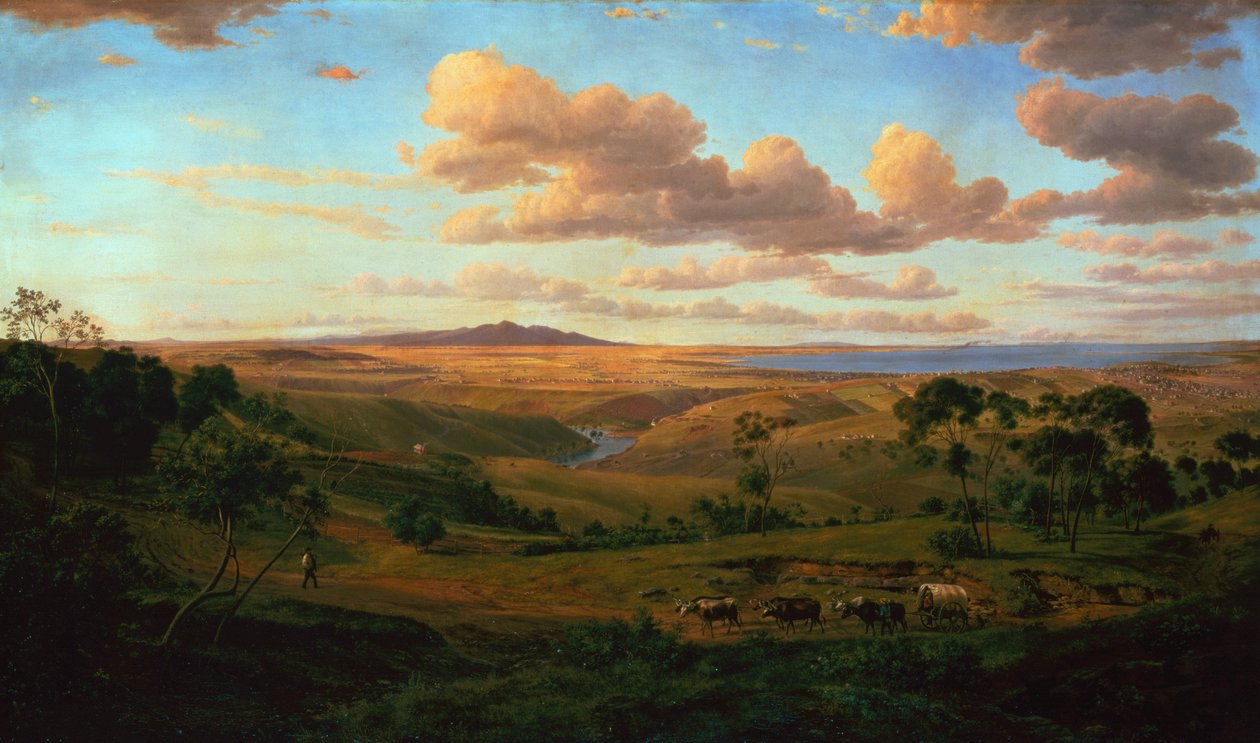 Una vista di Geelong da Eugen von Guerard